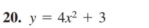 y=4x^2+3