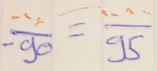 frac -y_1-y_0= (1-1)/95 