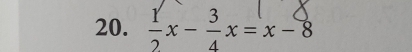 x-2x=x-8