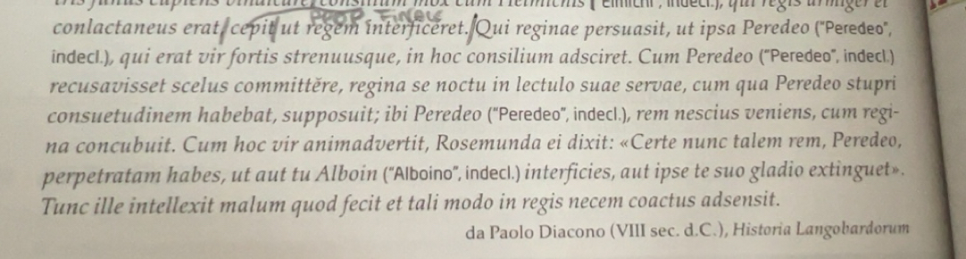 Risolto:conlactaneus erat, cepit ut regem interficeret. Qui reginae ...