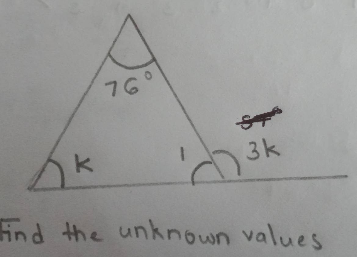 Find the unknown values