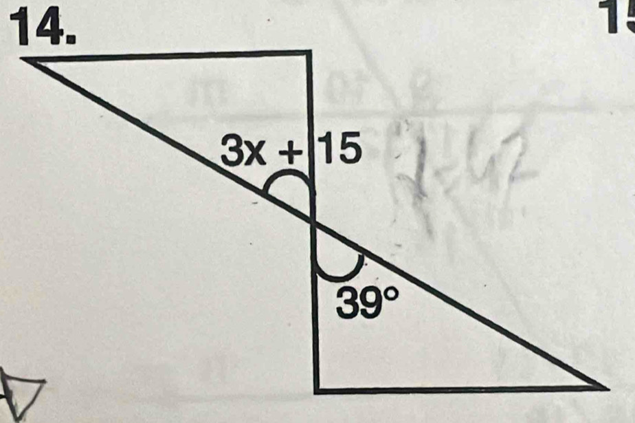 3x+15
39°