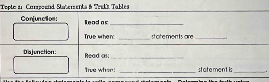 T& Truth Tables 
.