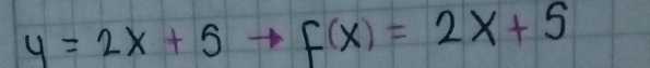 y=2x+5 f(x)=2x+5