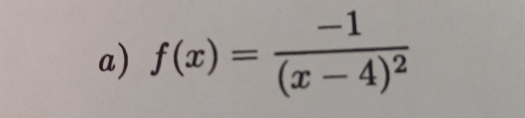 f(x)=frac -1(x-4)^2