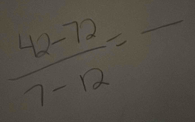  (42-72)/7-12 =frac 