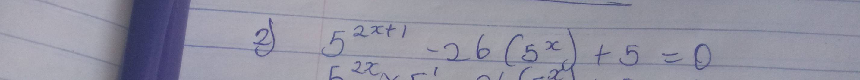 2 5^(2x+1)-26(5^x)+5=0
F2x