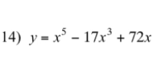 y=x^5-17x^3+72x