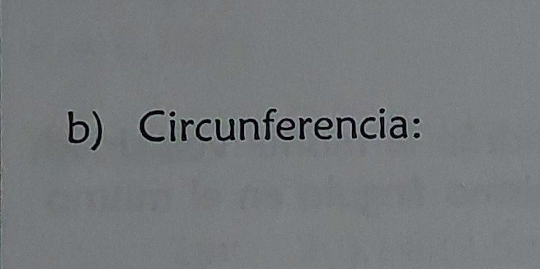 Circunferencia: