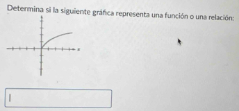 Determina si la siguiente gráfica representa una función o una relación: 
|