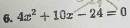 4x^2+10x-24=0