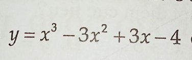 y=x^3-3x^2+3x-4