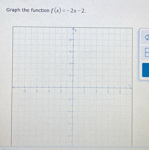 Graph the function f(x)=-2x-2. 
+