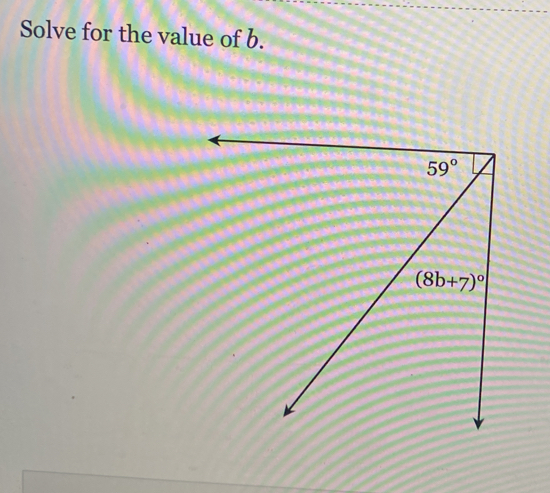 Solve for the value of b.