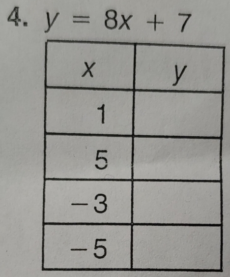 y=8x+7