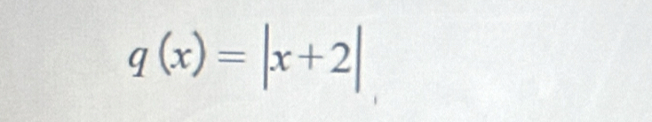 q(x)=|x+2|