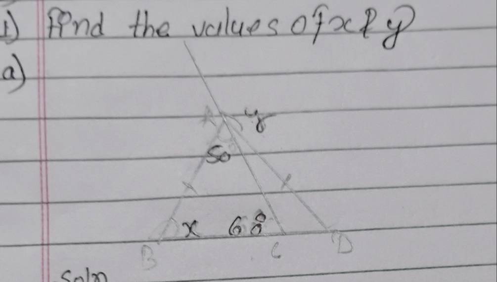 find the values ofx P? 
a
8
So
x 60°
B