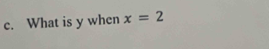 What is y when x=2