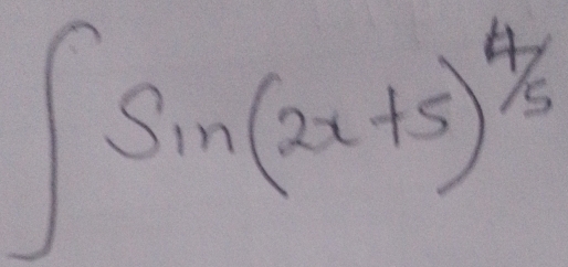 ∈t sin (2x+5)^4/5