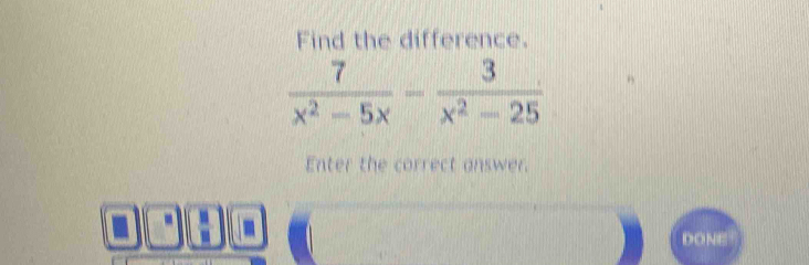 Enter the correct answer.
. -
DONE