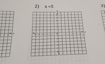 x=5 3)
5 6 x