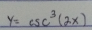 y=csc(3)^((2x))