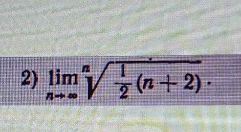 limlimits _nto ∈fty sqrt[n](frac 1)2(n+2).