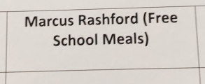 Marcus Rashford (Free 
School Meals)