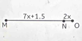 7x+1.5 2x
M
N