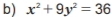 x^2+9y^2=36