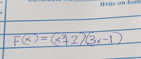 F(x)=(x^2+2)(3x-1)