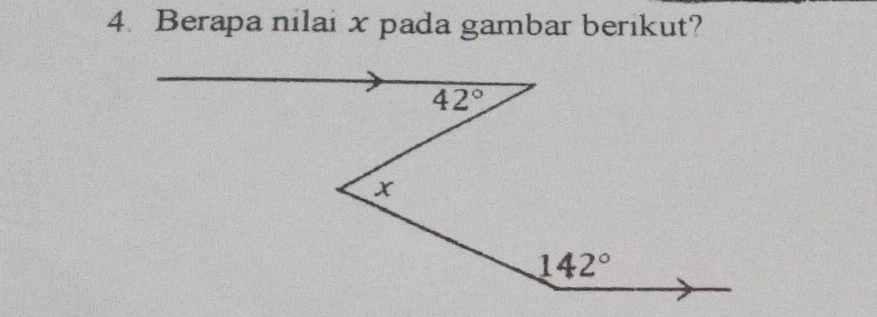 Berapa nilai x pada gambar berikut?