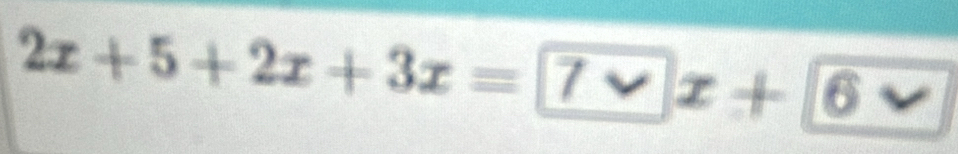 2x+5+2x+3x=7vee x+6