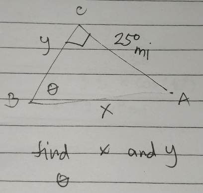 find x and y