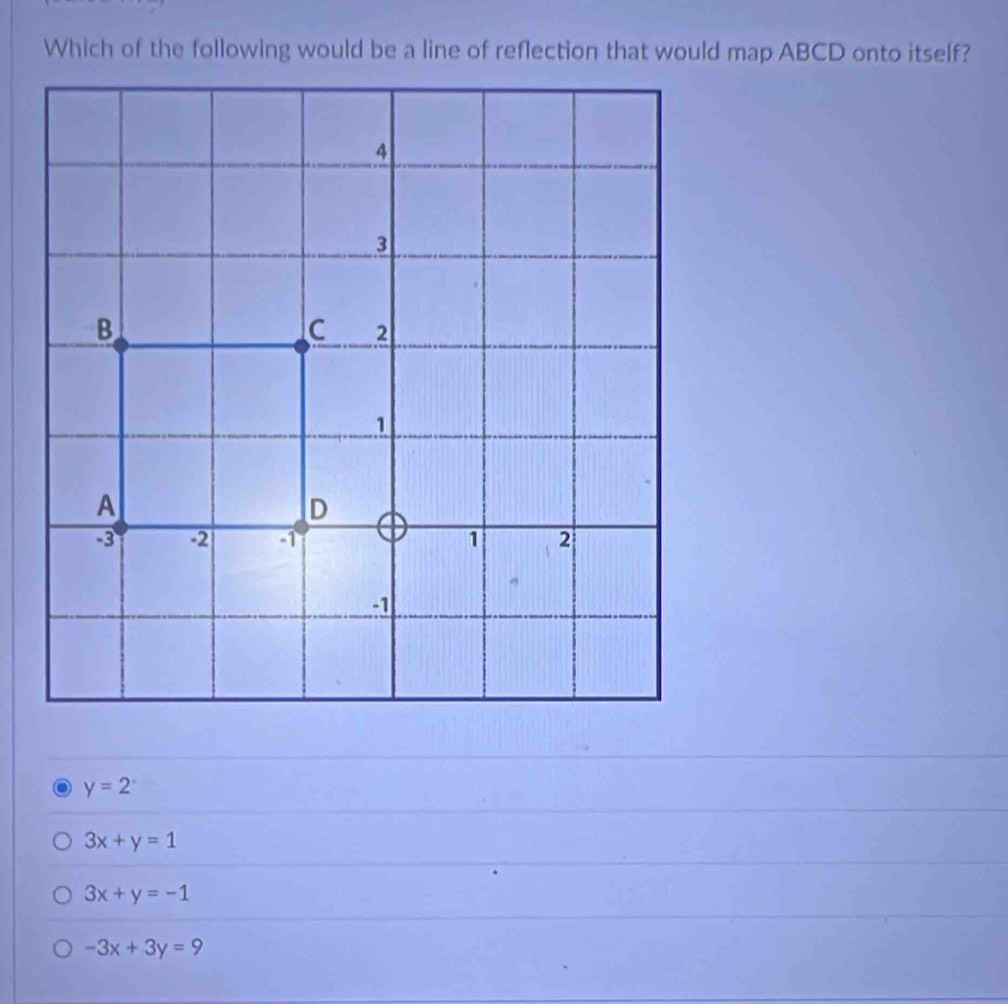 y=2^-
3x+y=1
3x+y=-1
-3x+3y=9