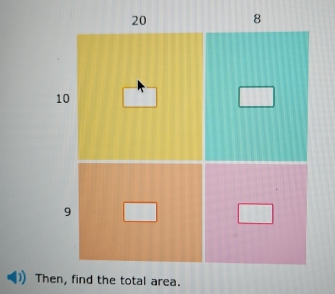 Tfind the total area.