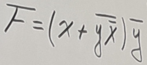 overline F=(x+overline yx)overline y