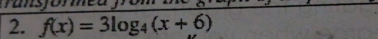 f(x)=3log _4(x+6)