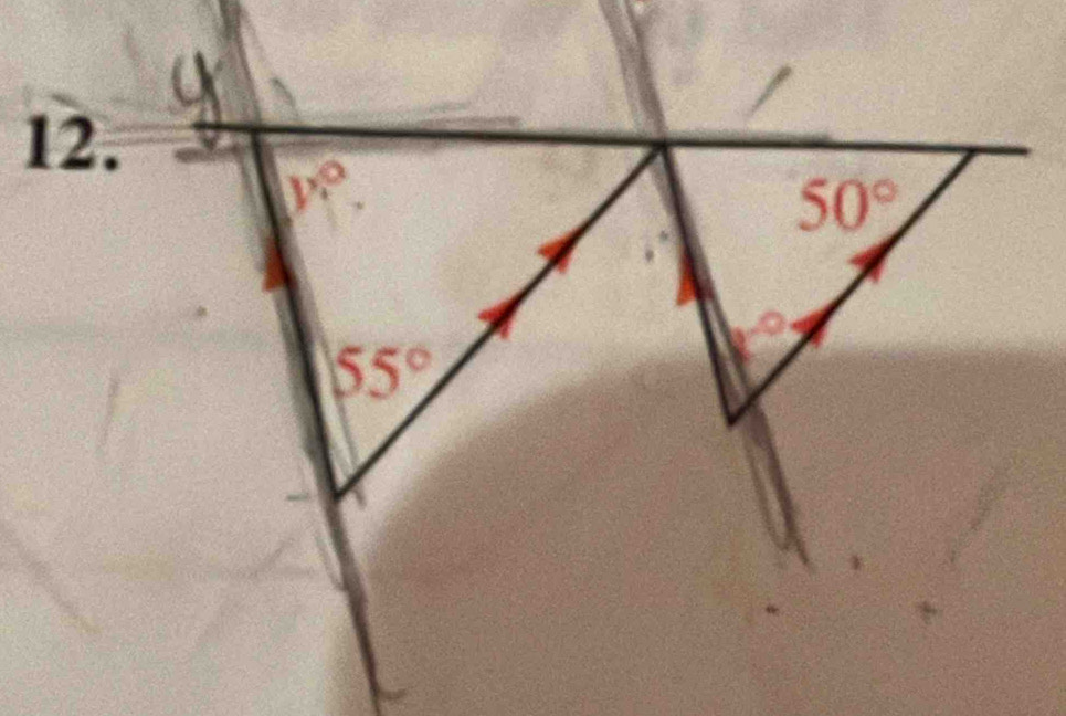 y°
50°
55°