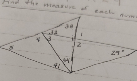 1
Find the measure of each num