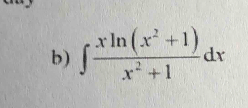 ∈t  (xln (x^2+1))/x^2+1 dx