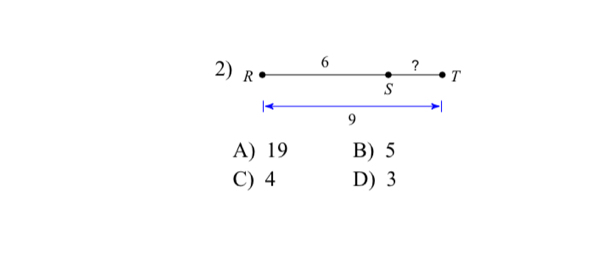 6 ?
2) R T
s
-1
9
A) 19 B) 5
C) 4 D) 3