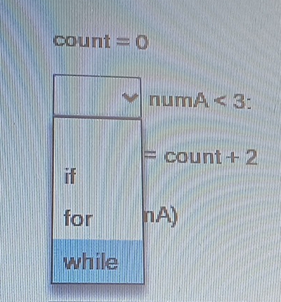 DO ount =0
n LL m A<3</tex>
=count+2
if 
for nA) 
while