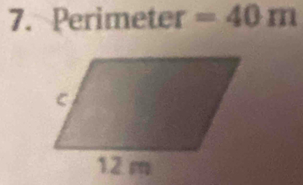 Perimeter =40m