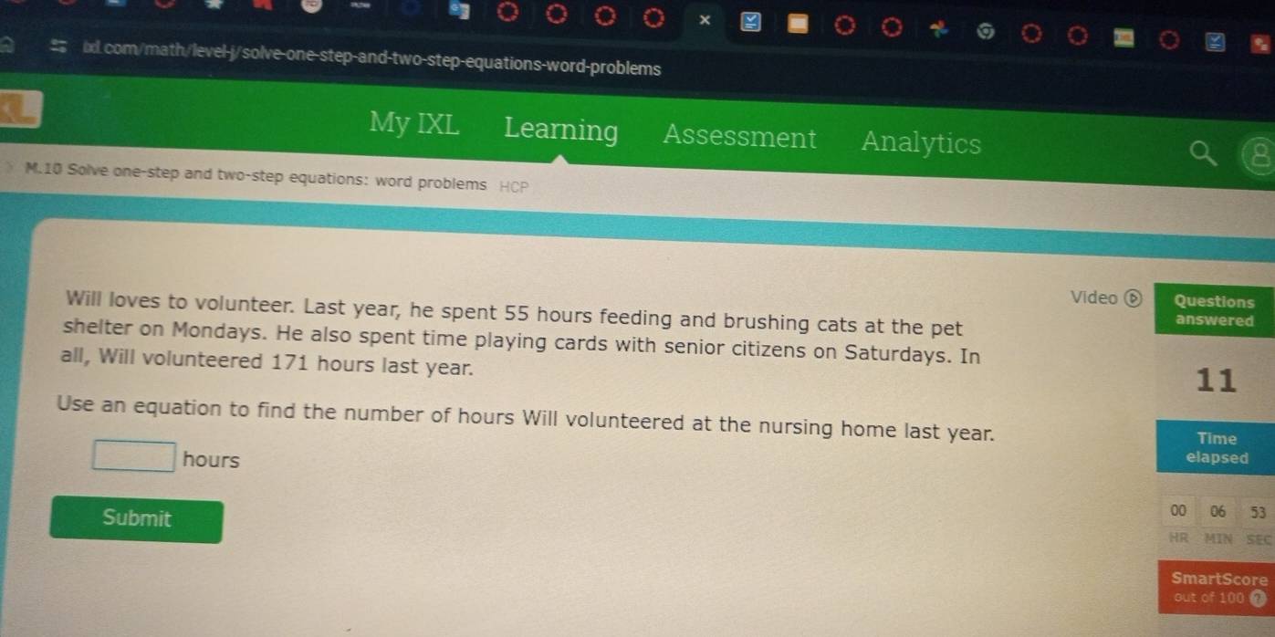 Solved: My IXL Learning Assessment Analytics M.10 Solve one-step and ...