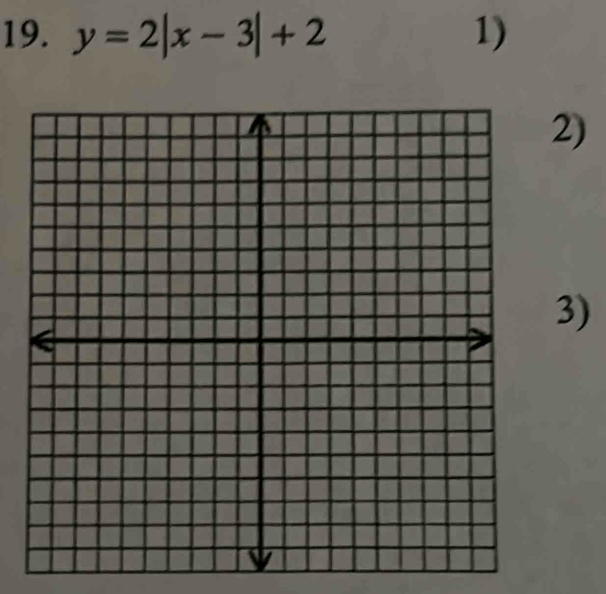 y=2|x-3|+2 1) 
2) 
3)