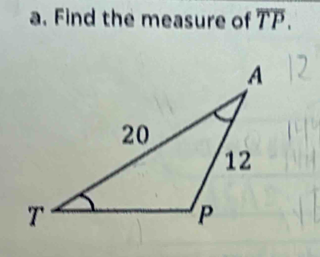 Find the measure of TP.