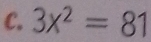 3x^2=81