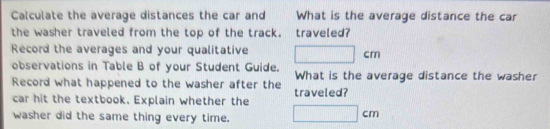 Solved: Calculate the average distances the car and What is the average ...