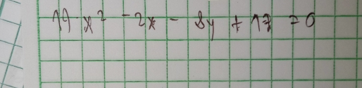 19x^2-2x-8y+1z=0